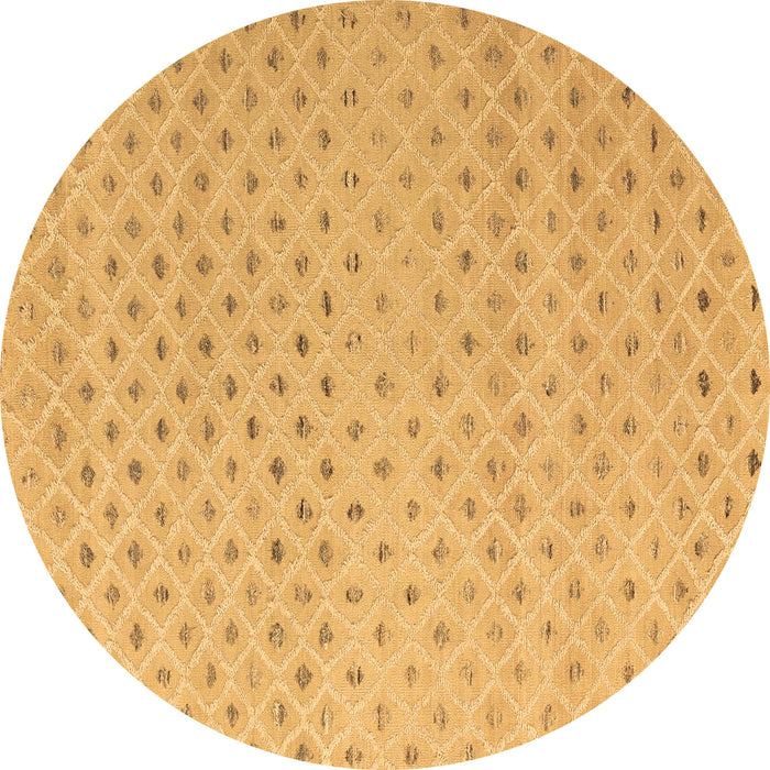 Round Machine Washable Solid Brown Modern Rug, wshabs4844brn