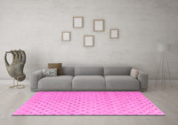 Machine Washable Solid Pink Modern Rug, wshabs4844pnk