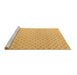 Sideview of Machine Washable Solid Brown Modern Rug, wshabs4844brn