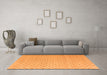 Machine Washable Solid Orange Modern Area Rugs in a Living Room, wshabs4844org