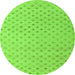 Round Solid Green Modern Rug, abs4844grn