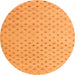 Round Solid Orange Modern Rug, abs4844org