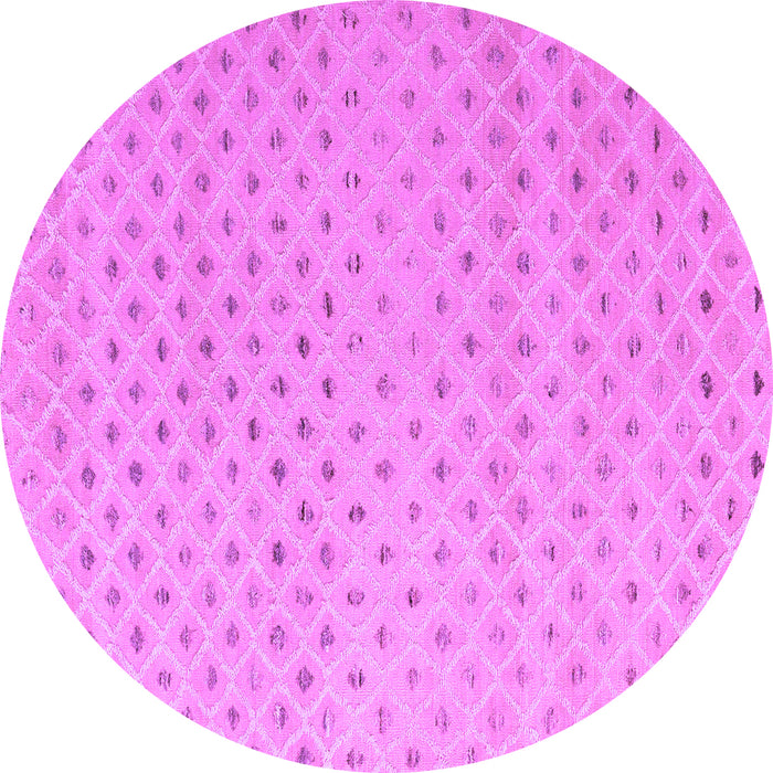 Round Machine Washable Solid Purple Modern Area Rugs, wshabs4844pur