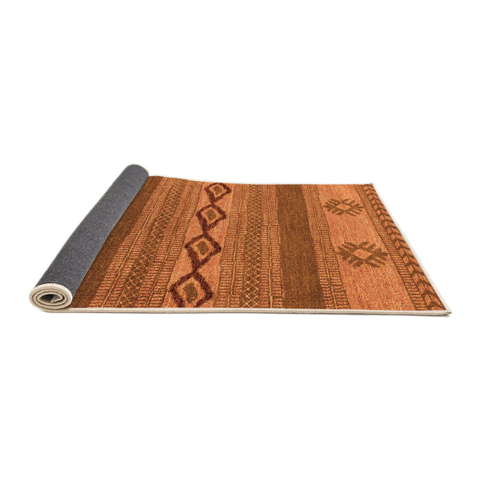Sideview of Abstract Orange Modern Rug, abs4845org