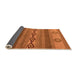 Sideview of Abstract Orange Modern Rug, abs4845org