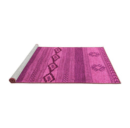 Sideview of Machine Washable Abstract Pink Modern Rug, wshabs4845pnk