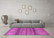 Machine Washable Abstract Purple Modern Area Rugs in a Living Room, wshabs4845pur