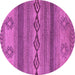 Round Abstract Purple Modern Rug, abs4845pur