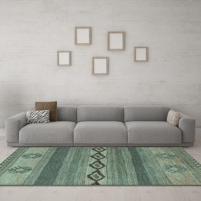 Machine Washable Abstract Light Blue Modern Rug in a Living Room, wshabs4845lblu