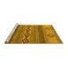 Sideview of Machine Washable Abstract Yellow Modern Rug, wshabs4845yw