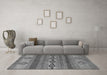 Machine Washable Abstract Gray Modern Rug in a Living Room,, wshabs4845gry