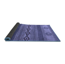 Sideview of Abstract Blue Modern Rug, abs4845blu