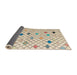 Sideview of Abstract Camel Brown Solid Rug, abs4846