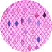 Round Solid Pink Modern Rug, abs4846pnk