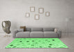 Machine Washable Solid Emerald Green Modern Area Rugs in a Living Room,, wshabs4846emgrn