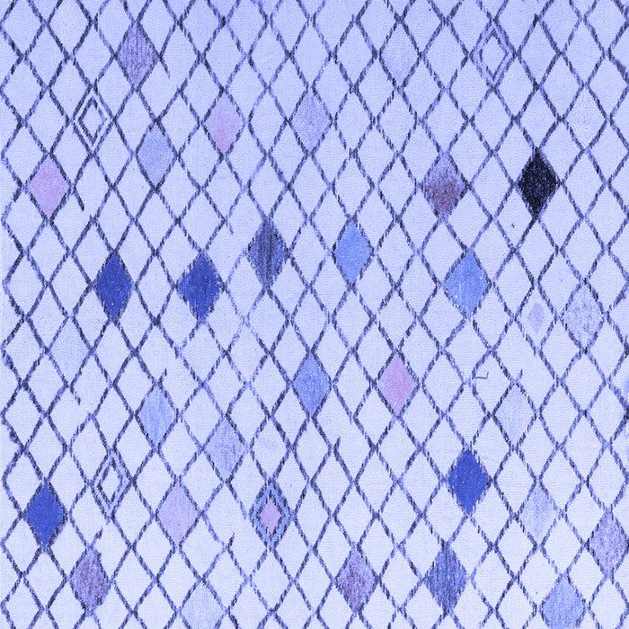 Square Solid Blue Modern Rug, abs4846blu