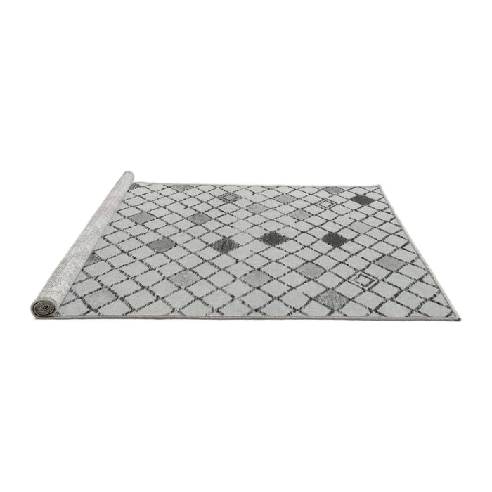 Sideview of Machine Washable Solid Gray Modern Rug, wshabs4846gry