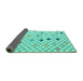 Sideview of Solid Turquoise Modern Rug, abs4846turq