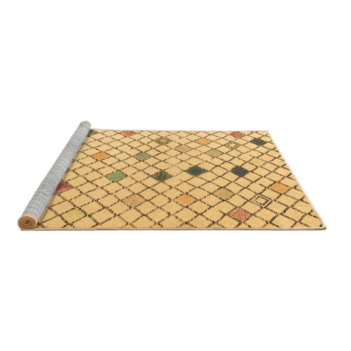 Sideview of Machine Washable Solid Brown Modern Rug, wshabs4846brn