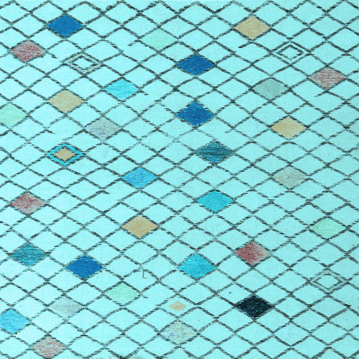 Square Machine Washable Solid Light Blue Modern Rug, wshabs4846lblu