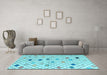 Machine Washable Solid Light Blue Modern Rug in a Living Room, wshabs4846lblu