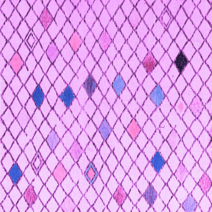 Square Machine Washable Solid Purple Modern Area Rugs, wshabs4846pur