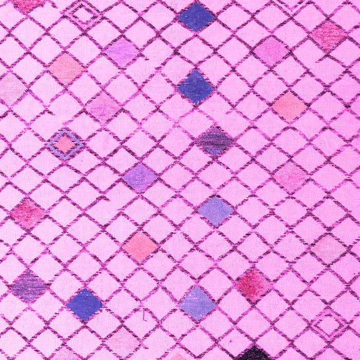 Machine Washable Solid Pink Modern Rug, wshabs4846pnk