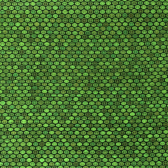 Square Abstract Green Modern Rug, abs4847grn
