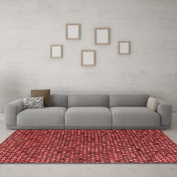 Modern Red Washable Rugs