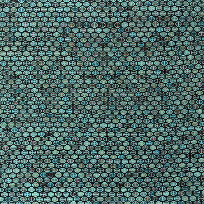 Square Abstract Light Blue Modern Rug, abs4847lblu