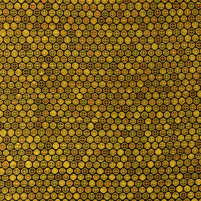 Abstract Yellow Modern Rug, abs4847yw
