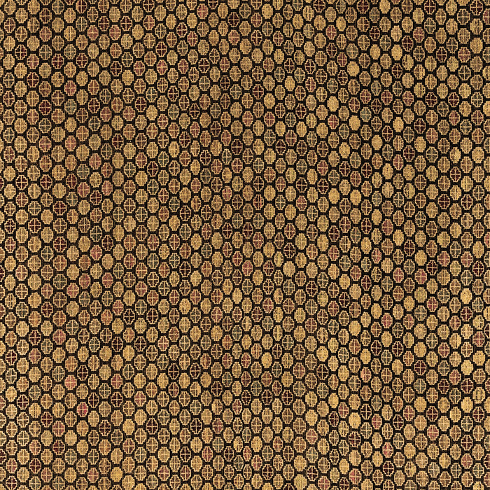 Square Abstract Brown Modern Rug, abs4847brn