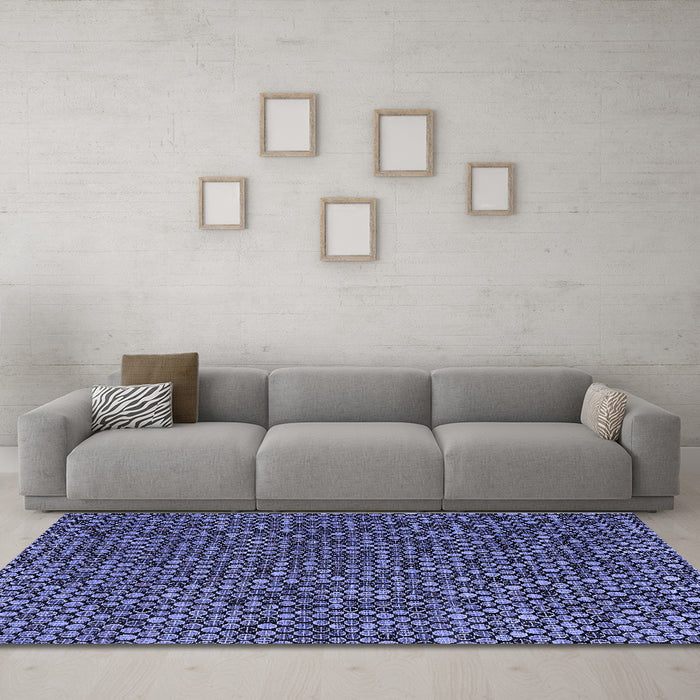 Machine Washable Abstract Blue Modern Rug in a Living Room, wshabs4847blu