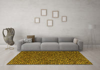 Machine Washable Abstract Yellow Modern Rug, wshabs4847yw