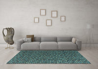 Machine Washable Abstract Light Blue Modern Rug, wshabs4847lblu