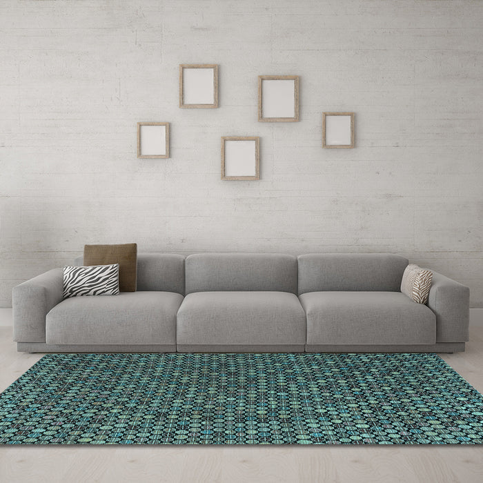 Machine Washable Abstract Light Blue Modern Rug in a Living Room, wshabs4847lblu
