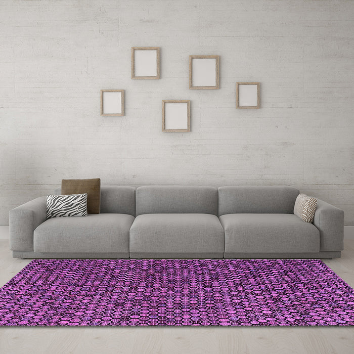 Machine Washable Abstract Purple Modern Area Rugs in a Living Room, wshabs4847pur