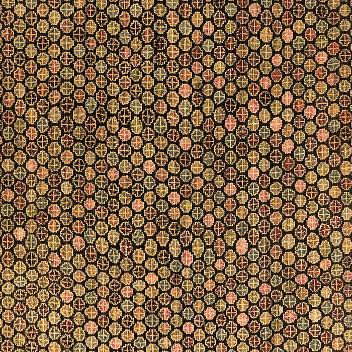 Square Abstract Brown Modern Rug, abs4848brn