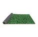 Sideview of Abstract Emerald Green Modern Rug, abs4848emgrn