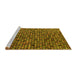 Sideview of Machine Washable Abstract Yellow Modern Rug, wshabs4848yw