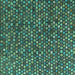 Square Machine Washable Abstract Turquoise Modern Area Rugs, wshabs4848turq