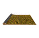 Sideview of Abstract Yellow Modern Rug, abs4848yw