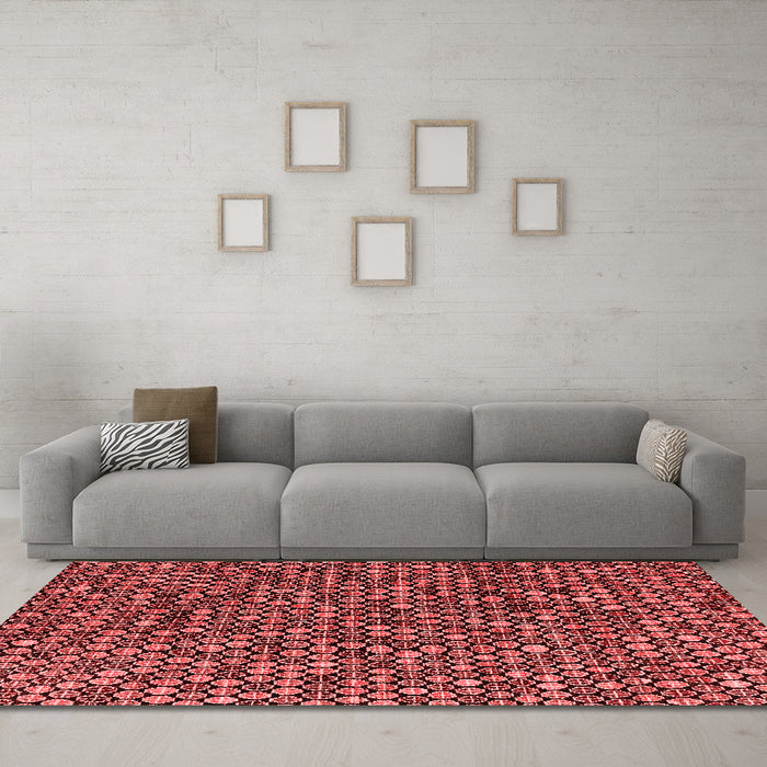 Modern Red Washable Rugs