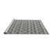 Sideview of Machine Washable Abstract Gray Modern Rug, wshabs4849gry