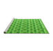 Sideview of Machine Washable Abstract Green Modern Area Rugs, wshabs4849grn