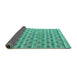 Sideview of Abstract Turquoise Modern Rug, abs4849turq