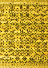 Abstract Yellow Modern Rug, abs4849yw