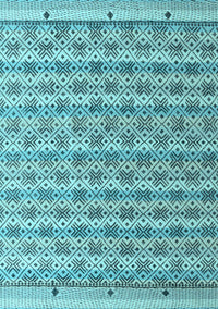 Abstract Light Blue Modern Rug, abs4849lblu