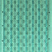 Square Abstract Turquoise Modern Rug, abs4849turq