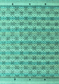 Abstract Turquoise Modern Rug, abs4849turq